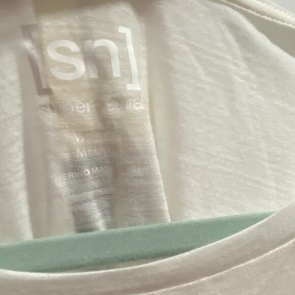 (4) Supernatural Fine Knit Wool (50%) Sustainable Washable Basic Crewneck Tee … - Picture 6 of 11